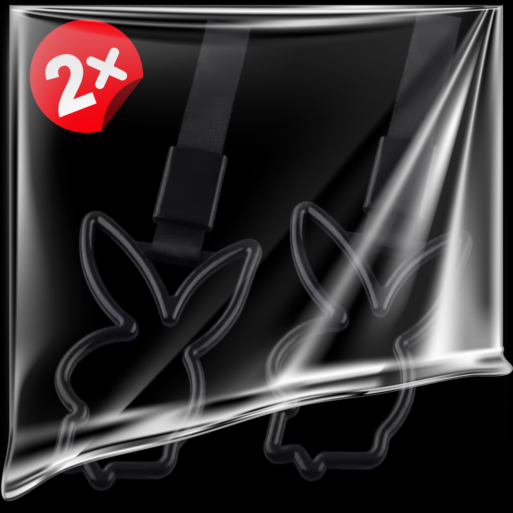 2 PCS Black Bunny Rabbit Tsurikawa V1