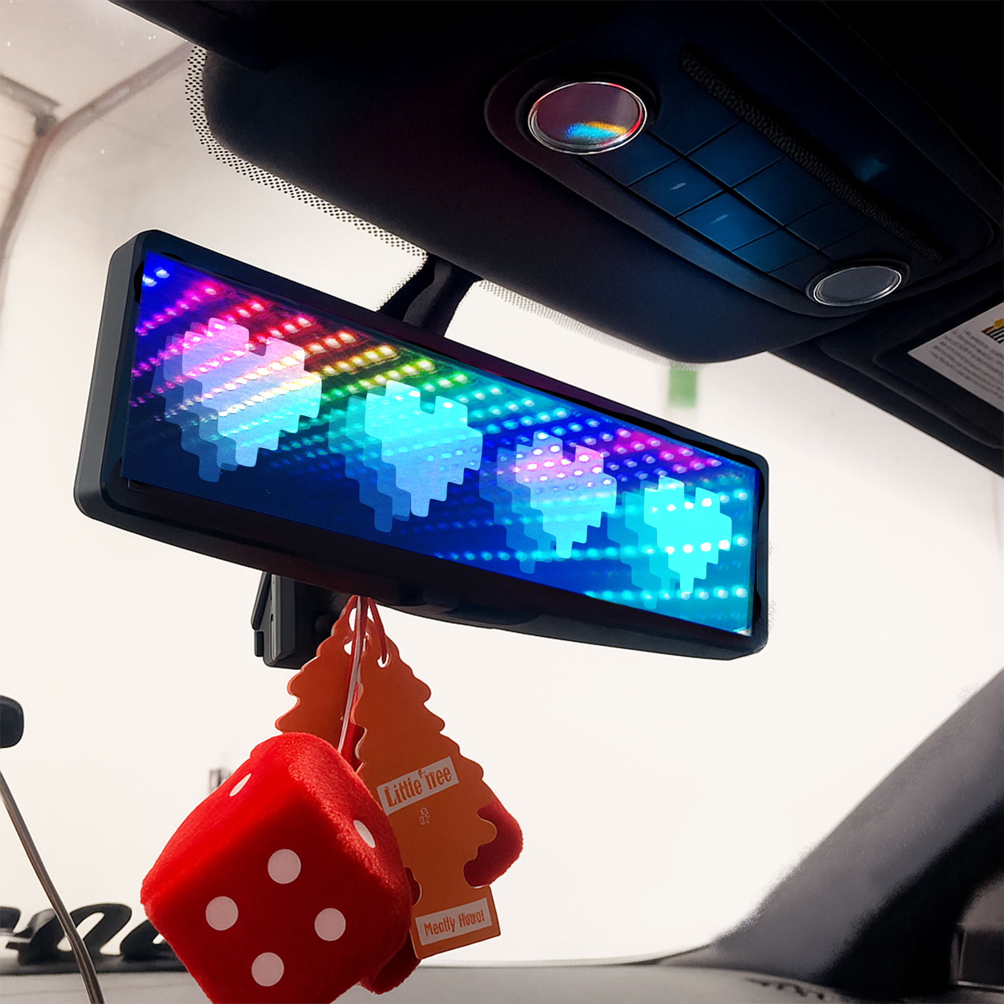 Four Hearts Electronic Style Mirror Style