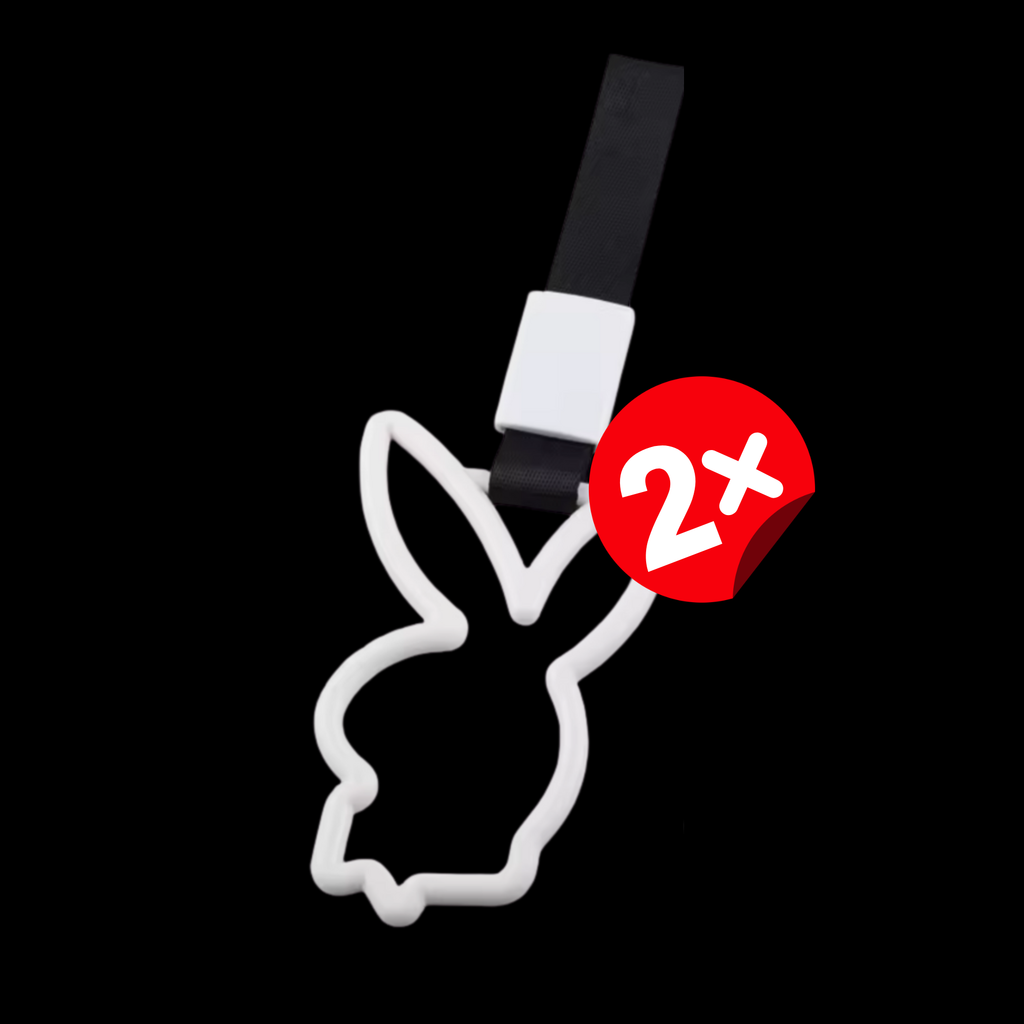 2 PCS White Bunny Rabbit Tsurikawa V1