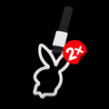 2 PCS White Bunny Rabbit Tsurikawa V1