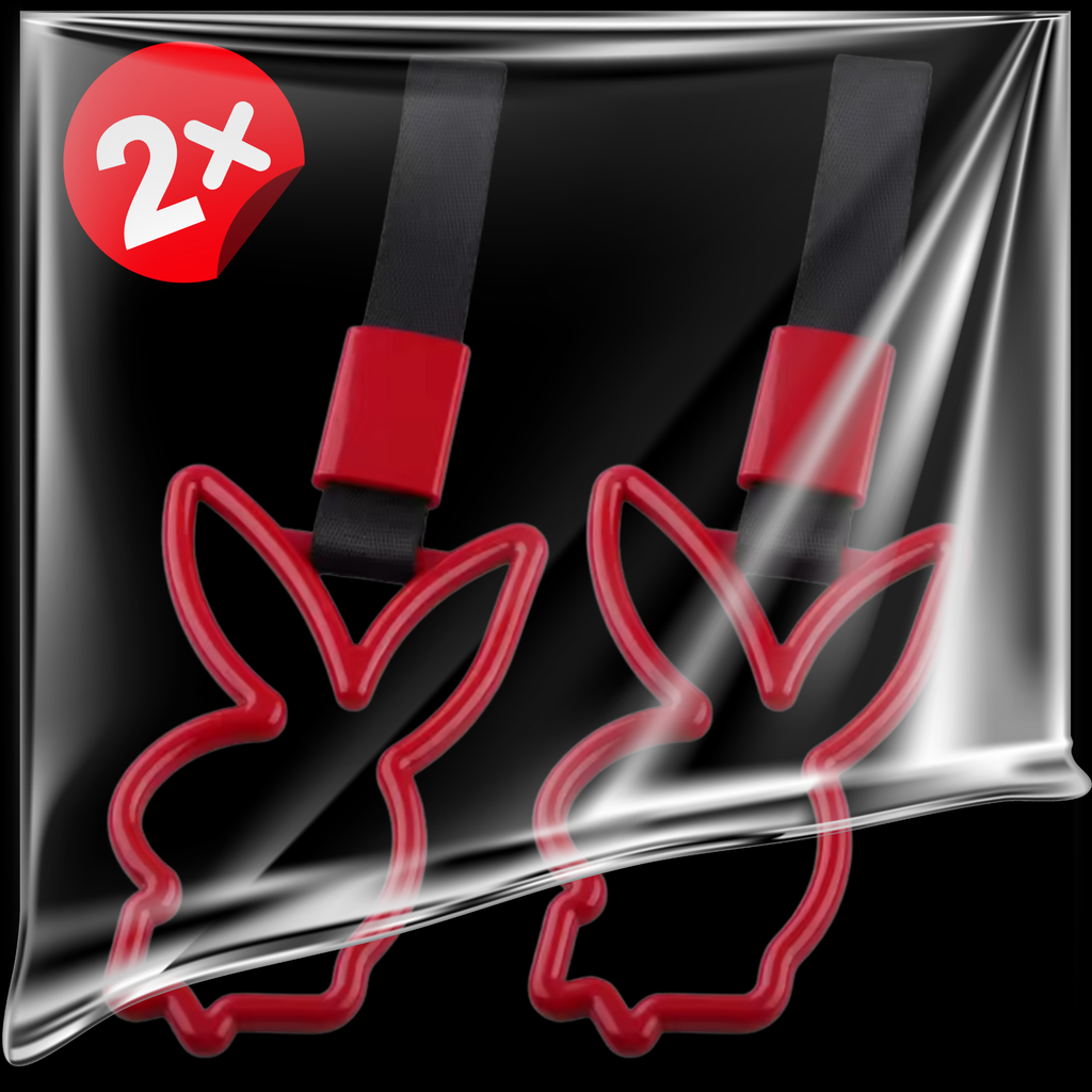 2 PCS Red Bunny Rabbit Tsurikawa V1