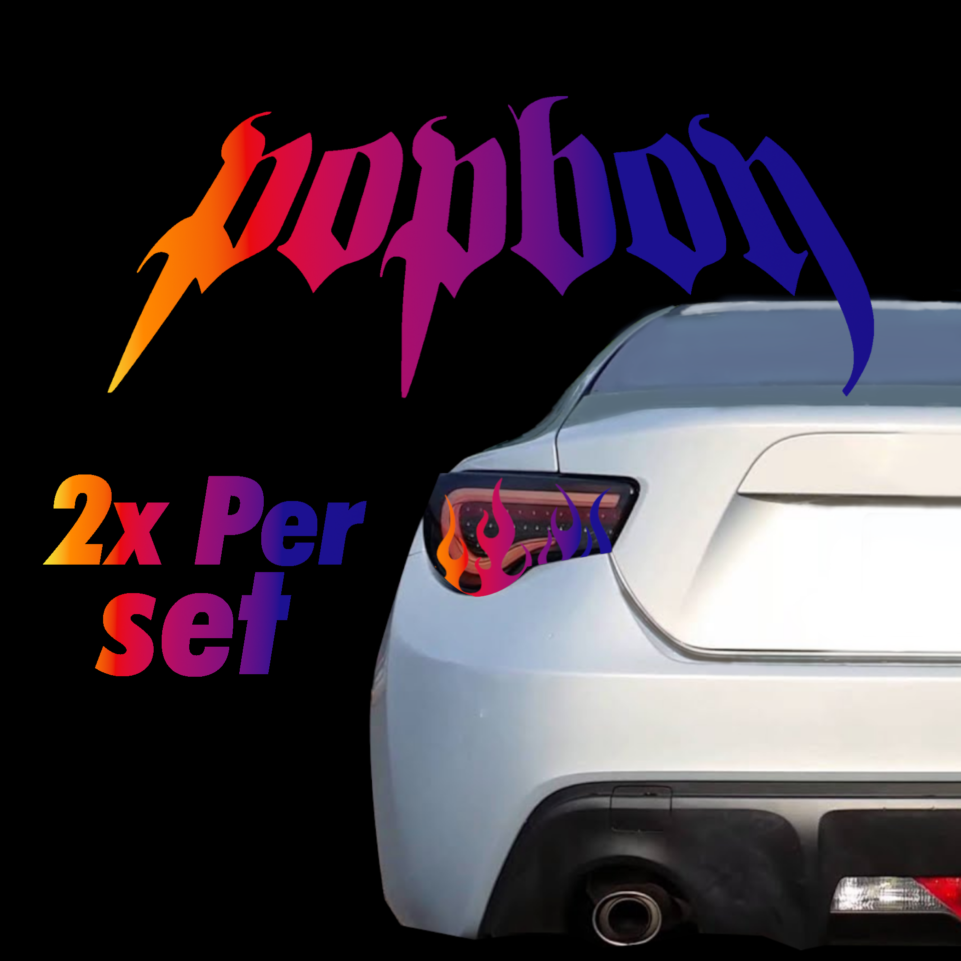 2x SET | FLAMES Taillight Livery