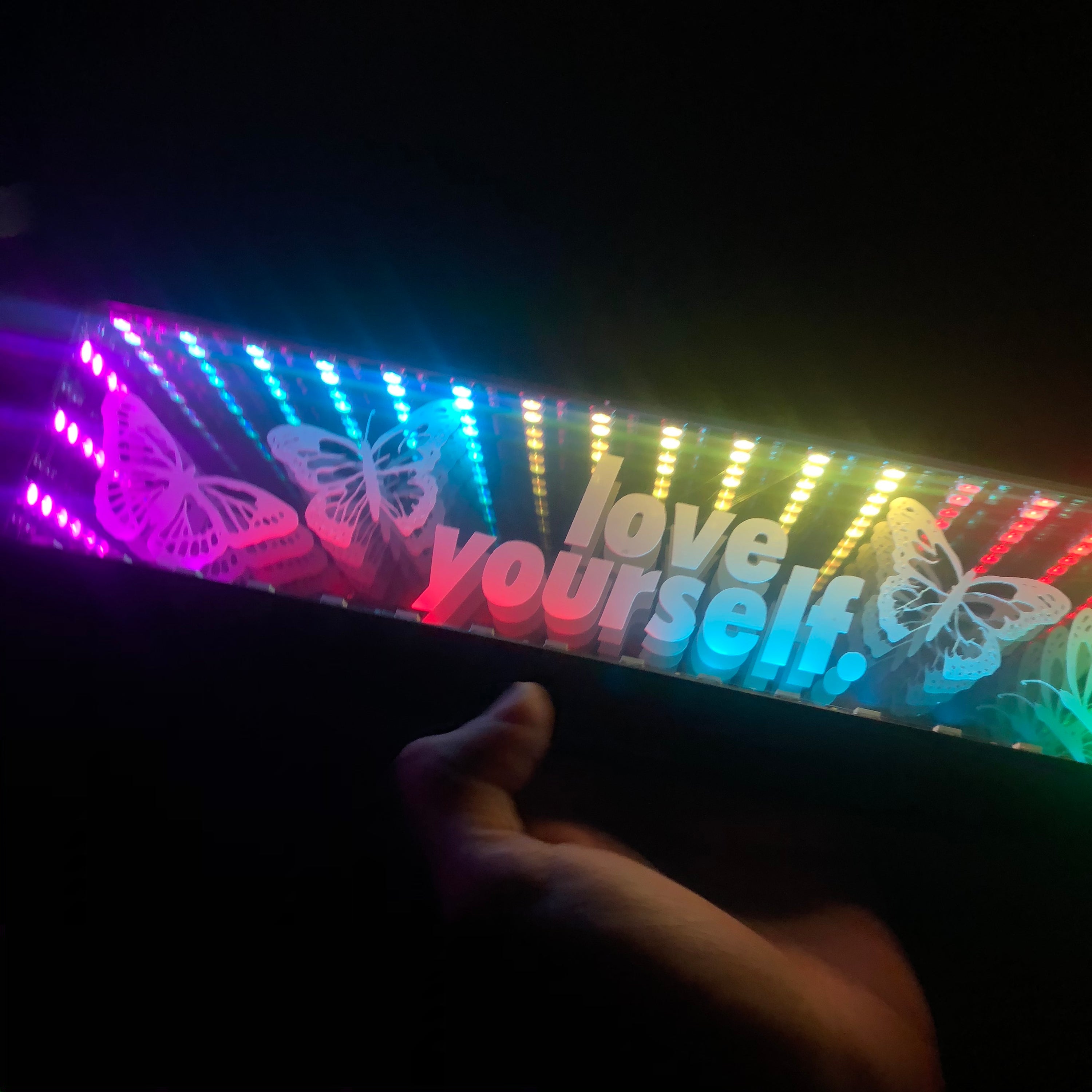 LOVE YOURSELF RGB LED MIRROR