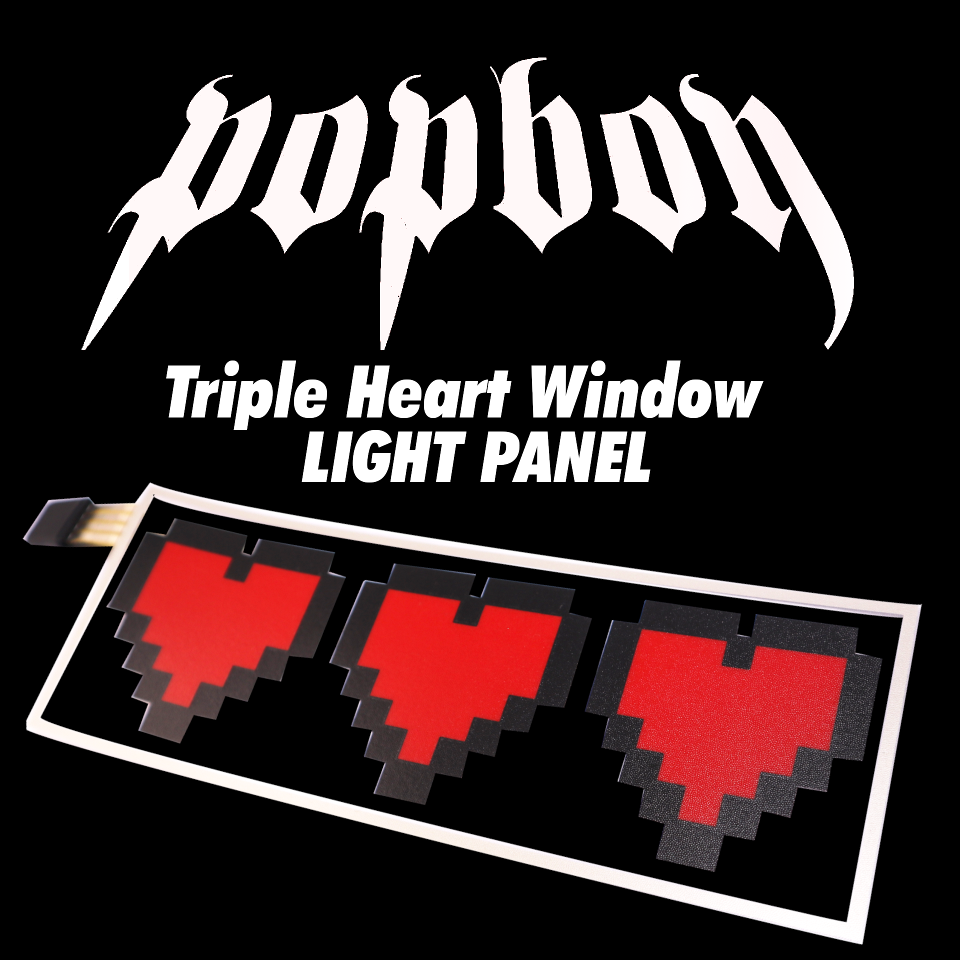 Hearts Window Light Panel