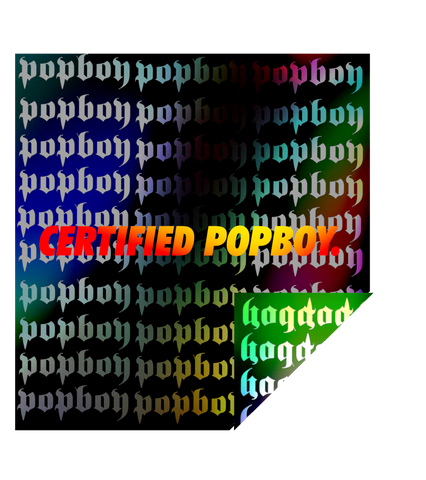 CERTIFIED POPBOY VINYL BANNER